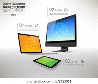 Creative Social Network Computing Element Vector Design