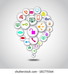 Creative Social Network Computing Element Vector Design