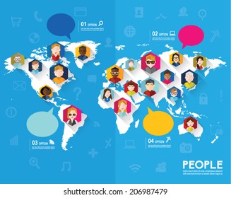 Creative Social Networking People Vector Design