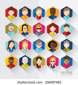 Creative Social Networking People Vector Design
