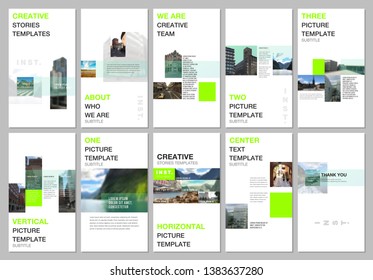 Creative social networks stories design, vertical banner or flyer templates with colorful gradient design geometric trending elements. Covers design templates for flyer, leaflet, brochure presentation