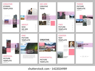 Creative social networks stories design, vertical banner or flyer templates with colorful gradient design geometric trending elements. Covers design template for flyer, leaflet, brochure, presentation