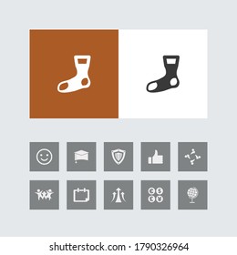 Creative Socks Icon with Bonus Icons.
