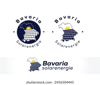 Creative solar energy logo of bavaria germany