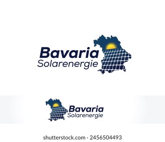 Creative solar energy logo of bavaria germany