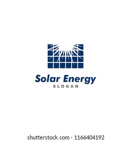 creative solar energy logo design concept