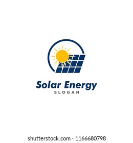 creative solar energy logo design concept