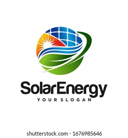 Creative Solar Energy Logo Design Vector Template