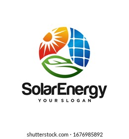 Creative Solar Energy Logo Design Vector Template