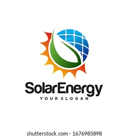 Plantilla de vector de diseño de logotipo de energía solar creativa