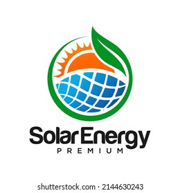 Creative Solar Energy Logo Design Vector Template