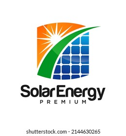 Vectorvorlage für das Design von Logos für kreative Solarenergie