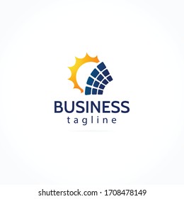 creative solar innovation logo design