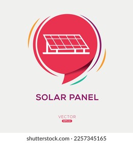 Creative (Solar panel) Icon, Vector sign.