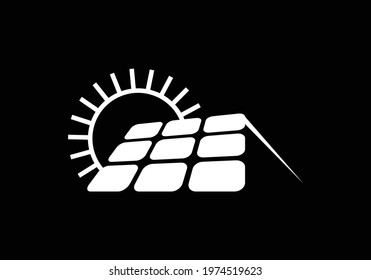 Creative Solar Sun Panel Logo Design Vector Template 