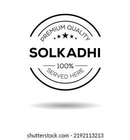 Creative (Solkadhi) drink, Solkadhi sticker, vector illustration.
