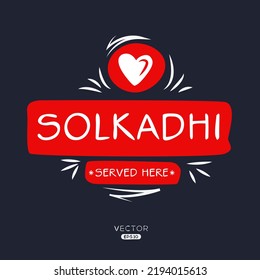 Bebida creativa (Solkadhi), pegatina de Solkadhi, ilustración vectorial.
