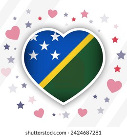 Creative Solomon Islands Flag Heart Icon