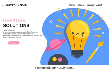 Creative solutions landing page template