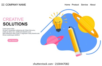 Creative solutions landing page template