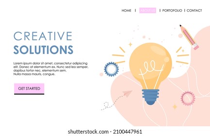 Creative solutions landing page template
