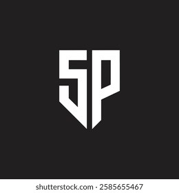 Creative SP or PS letter logo design with black background in illustrator, vector logo calligraphy designs for logo, poster, invitation, etc.