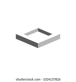 Creative Space Box Perspective Symbol Vector Illustration Graphic Design