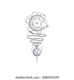 creative space and galaxy themed graphic elements 