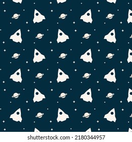 galaxia de cohete espacial creativo patrón sin fisuras