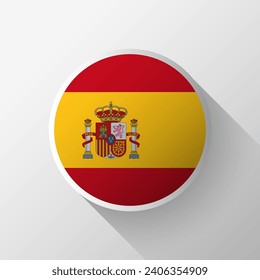 Creative Spain Flag Circle Badge