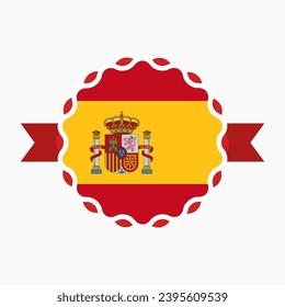 Bandera de España creativa Emblem Badge