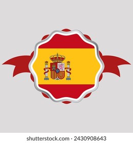 Creative Spain Flag Sticker Emblem
