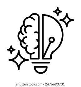 Creative Spark icon line vector illustration