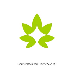 creative sparking green Leaf  logo 