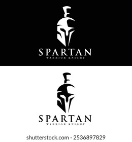 creative spartan logo. simple helmet spartan logo inspiration. warrior knight greek armor flat vector icon