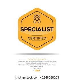 Creative (Specialist) Certified badge, Vektorgrafik.