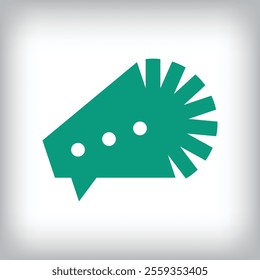 Creative speech bubble logo design. It has a flat shape. vector flat style. suitable for company