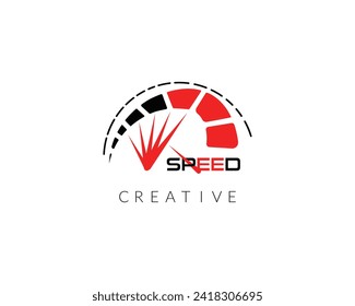 Silueta de internet de velocidad creativa.símbolo abstracto del diseño del logotipo de velocidad.ilustración del icono vector.