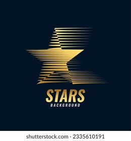 creative speedy motion golden star background unlock the success vector