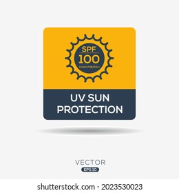 Creative (SPF 100) Icon ,Vector sign.