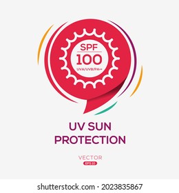 Creative (SPF 100) Icon ,Vector sign.