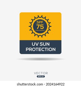 Creative (SPF 75) Icon ,Vector sign.