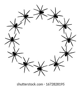 Creative spiders background. Vector illustration.
