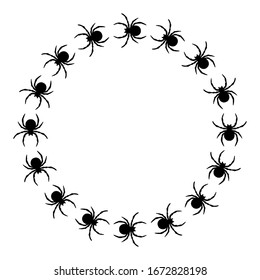 Creative spiders background. Vector illustration.