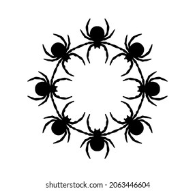 Creative spiders background. Vector illustration.