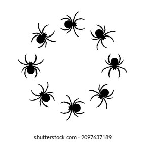 Creative spiders background. Vector illustration.