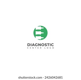 Creative Spine diagnostics logo design vector template .