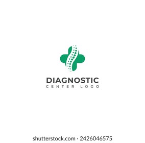 Creative Spine diagnostics logo design vector template .