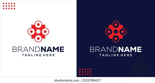 Kreatives Spinner-Logo, Design-Inspiration, Illustration, Vektorgrafik