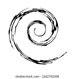 Creative spiral design with hand drawn brush and easy to change color.